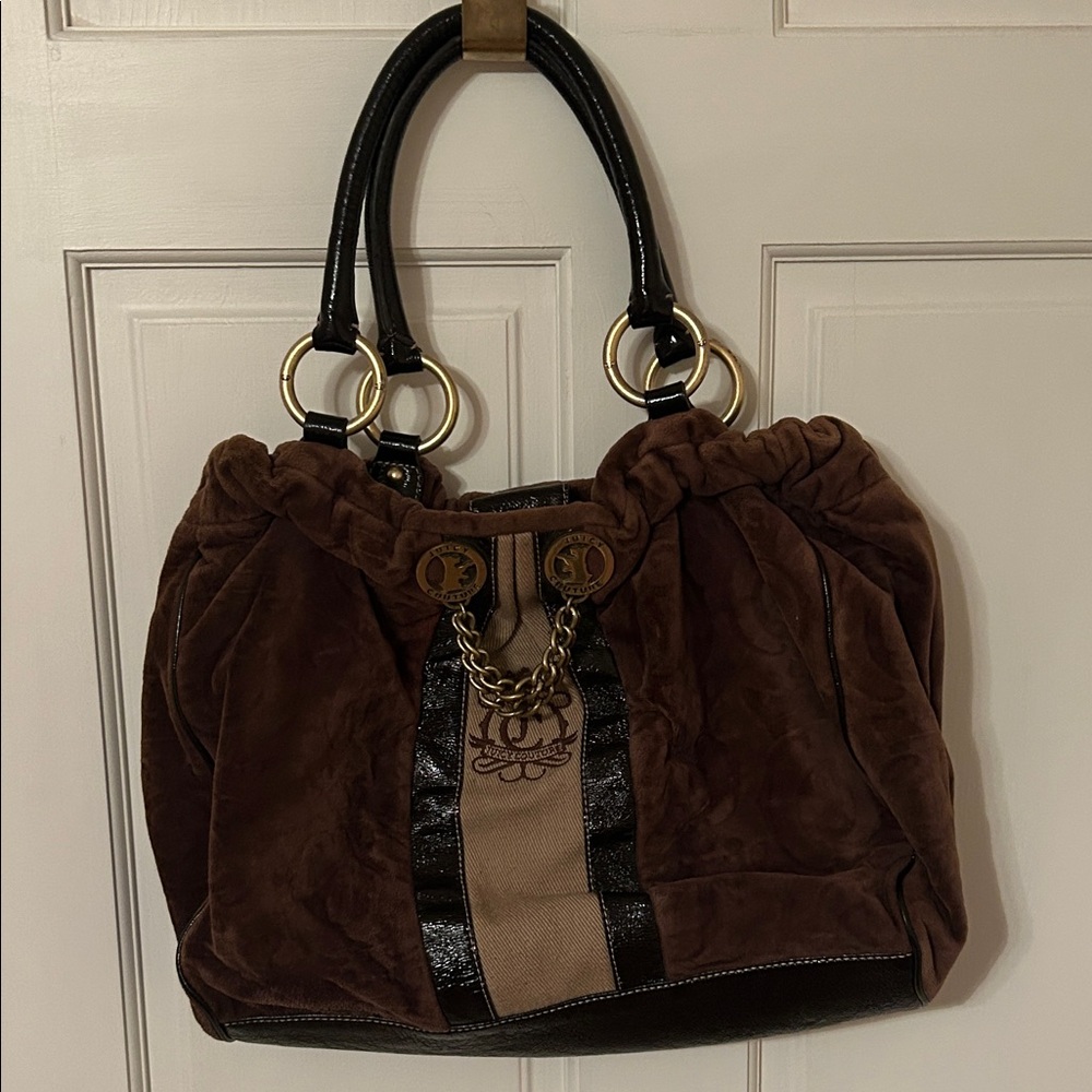 Juicy Couture Brown and Black Shoulder Bag
